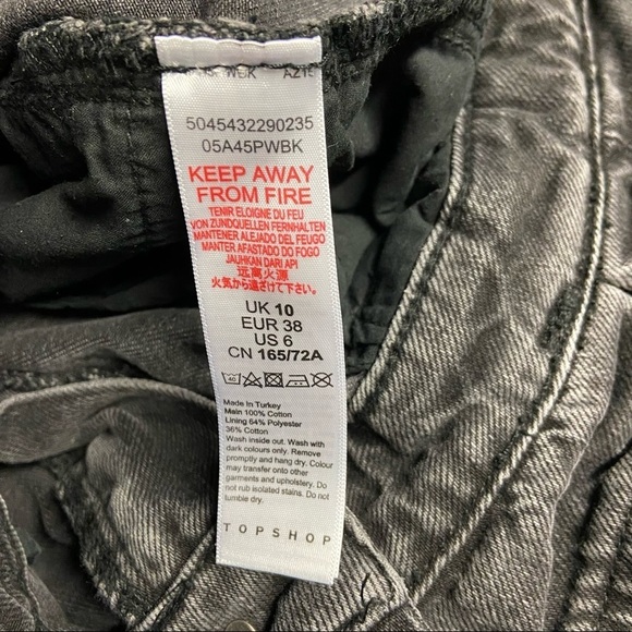 Topshop Belted Paperbag High Waisted Shorts Size 6 - Picture 7 of 8